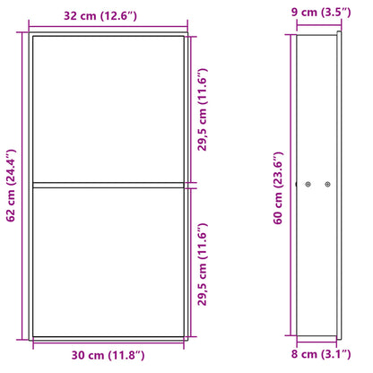 Shower Niche Matt White 32x62x9 cm Stainless Steel
