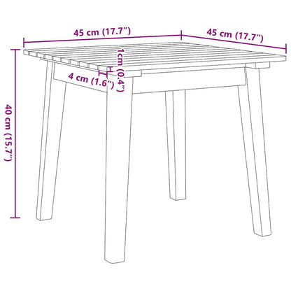 Garden Chairs with Table 3 pcs Black 45 x 45 x 40 cm