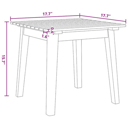 Garden Chairs with Table 3 pcs Beige 45 x 45 x 40 cm