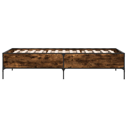 Bed Frame without Mattress Smoked Oak 90x190 cm Single