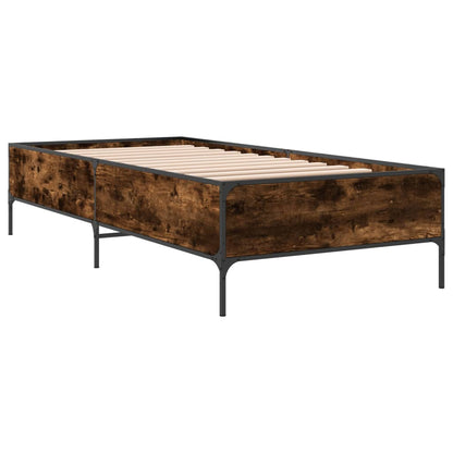 Bed Frame without Mattress Smoked Oak 90x190 cm Single