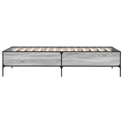 Bed Frame without Mattress Grey Sonoma 90x190 cm Single