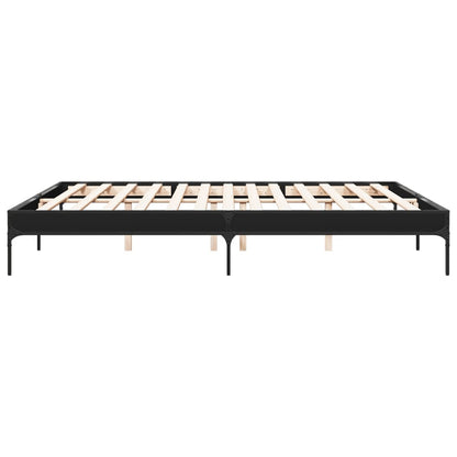 Bed Frame without Mattress Black 200x200 cm