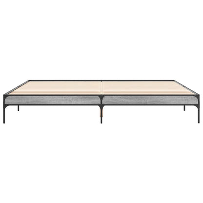 Bed Frame without Mattress Grey Sonoma 200x200 cm