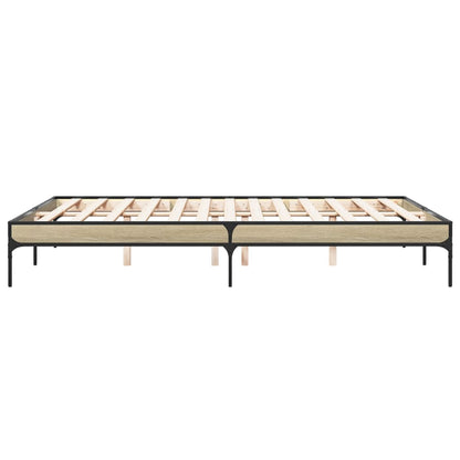 Bed Frame without Mattress Sonoma Oak 160x200 cm