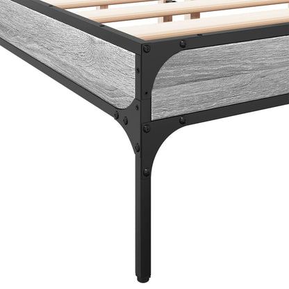 Bed Frame without Mattress Grey Sonoma 160x200 cm