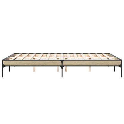 Bed Frame without Mattress Sonoma Oak 150x200 cm King Size