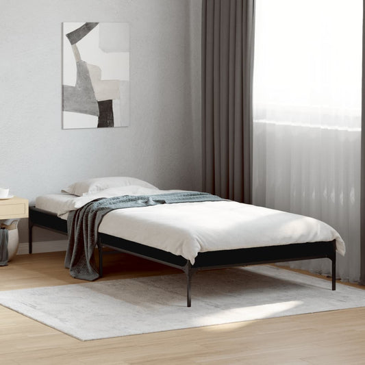 Bed Frame without Mattress Black 100x200 cm