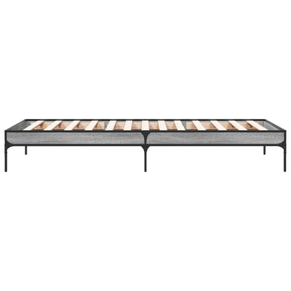 Bed Frame without Mattress Grey Sonoma 100x200 cm