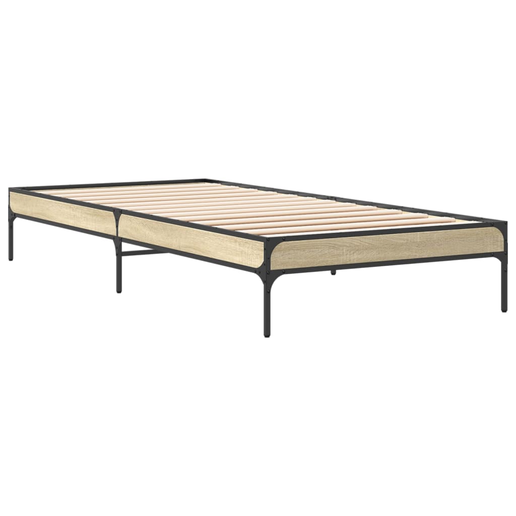 Bed Frame without Mattress Sonoma Oak 90x200 cm