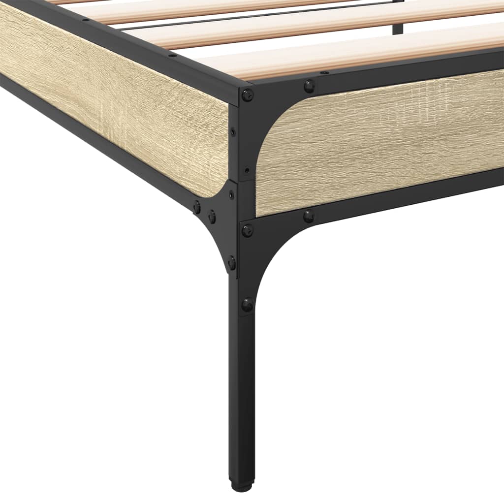 Bed Frame without Mattress Sonoma Oak 90x200 cm