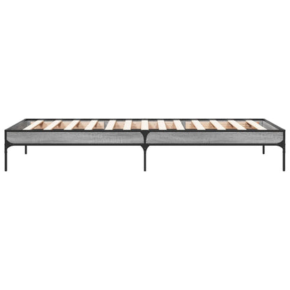 Bed Frame without Mattress Grey Sonoma 90x200 cm