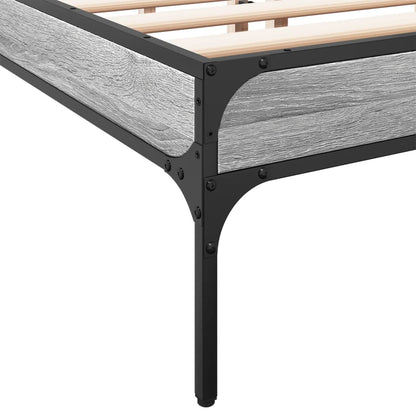 Bed Frame without Mattress Grey Sonoma 140x190 cm