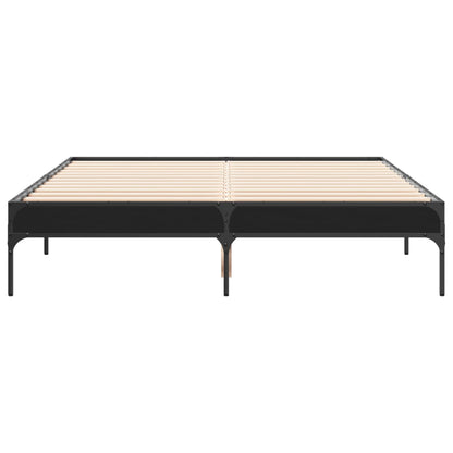 Bed Frame without Mattress Black 135x190 cm Double