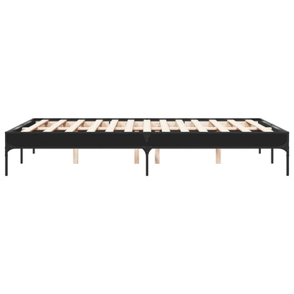 Bed Frame without Mattress Black 135x190 cm Double