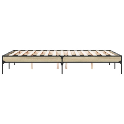 Bed Frame without Mattress Sonoma Oak 135x190 cm Double