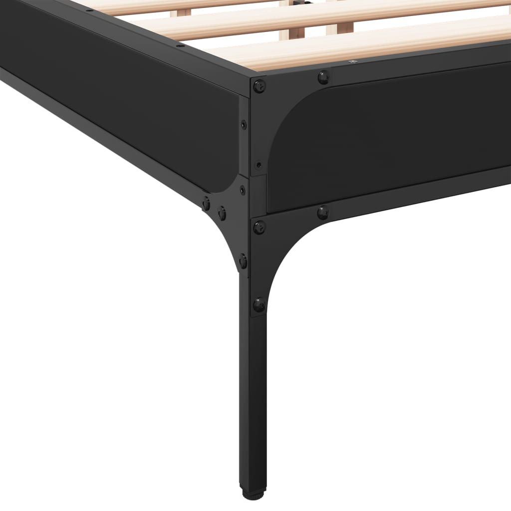 Bed Frame without Mattress Black 120x190 cm Small Double