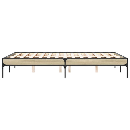 Bed Frame without Mattress Sonoma Oak 120x190 cm Small Double