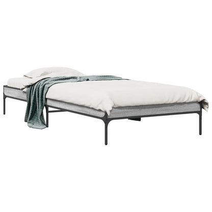 Bed Frame without Mattress Grey Sonoma 90x190 cm Single
