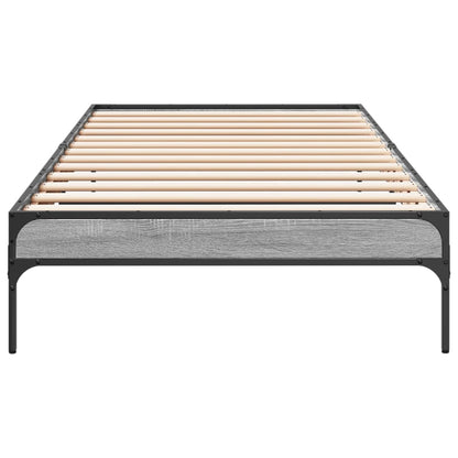 Bed Frame without Mattress Grey Sonoma 90x190 cm Single