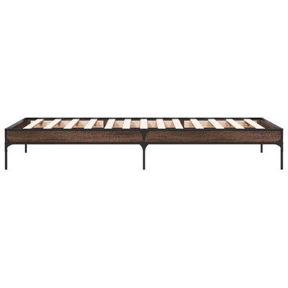 Bed Frame without Mattress Brown Oak 90x190 cm Single