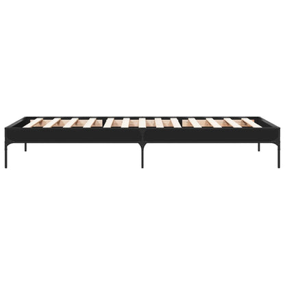Bed Frame without Mattress Black 75x190 cm Small Single
