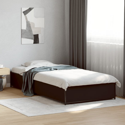 Bed Frame without Mattress Black 90x200 cm