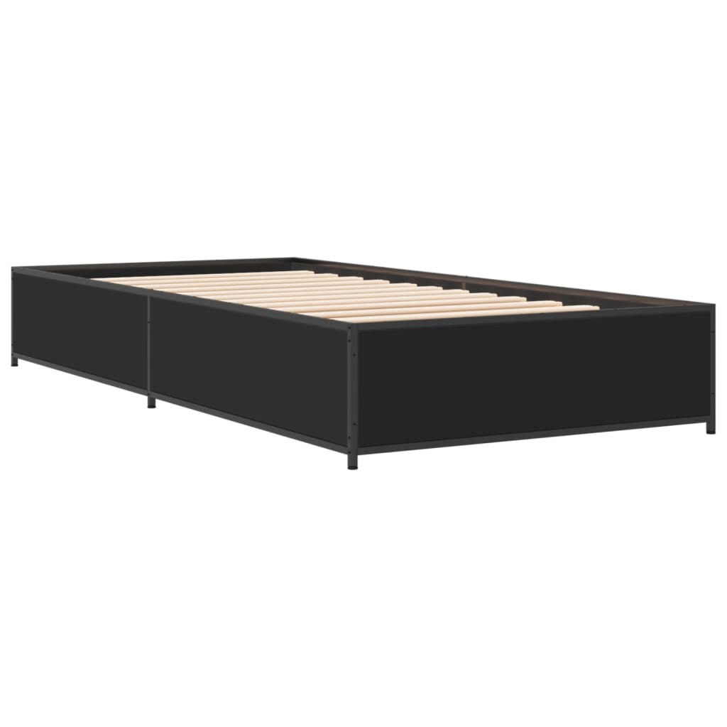 Bed Frame without Mattress Black 90x190 cm Single