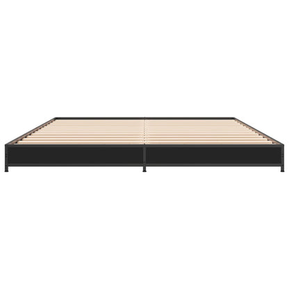 Bed Frame without Mattress Black 150x200 cm King Size