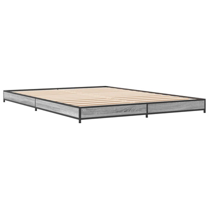 Bed Frame without Mattress Grey Sonoma 120x200 cm