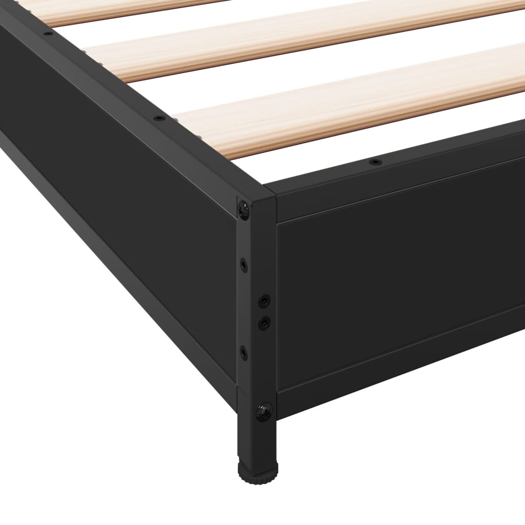 Bed Frame without Mattress Black 135x190 cm Double