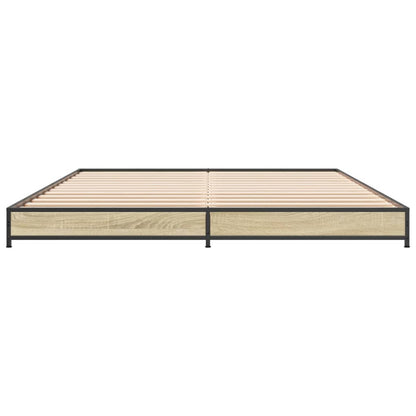 Bed Frame without Mattress Sonoma Oak 135x190 cm Double