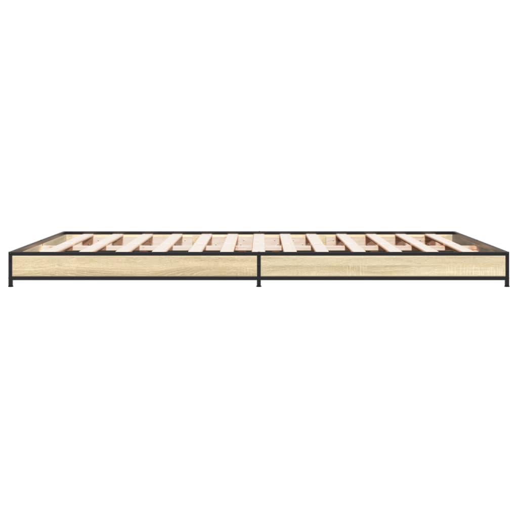 Bed Frame without Mattress Sonoma Oak 135x190 cm Double