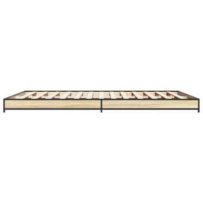 Bed Frame without Mattress Sonoma Oak 135x190 cm Double