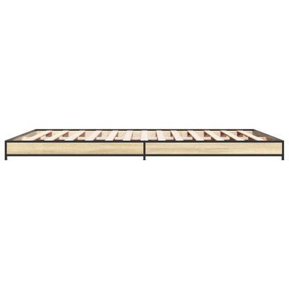 Bed Frame without Mattress Sonoma Oak 120x190 cm Small Double