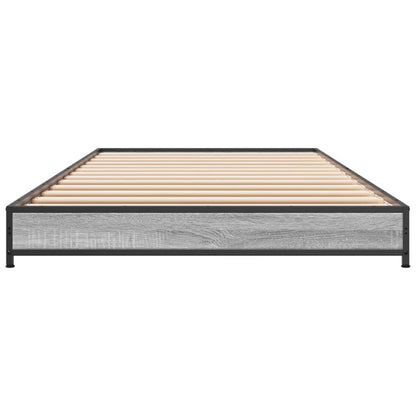 Bed Frame without Mattress Grey Sonoma 90x200 cm