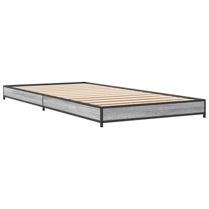 Bed Frame without Mattress Grey Sonoma 90x190 cm Single