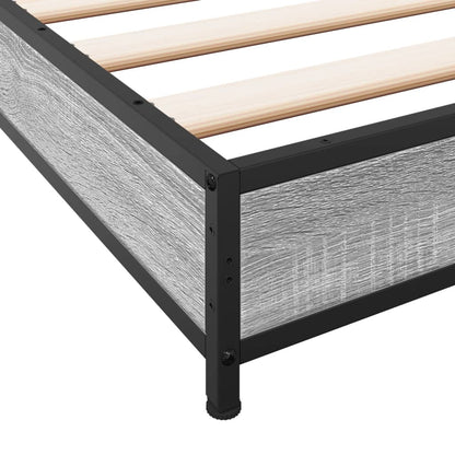 Bed Frame without Mattress Grey Sonoma 90x190 cm Single