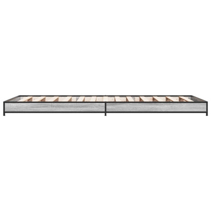 Bed Frame without Mattress Grey Sonoma 75x190 cm Small Single