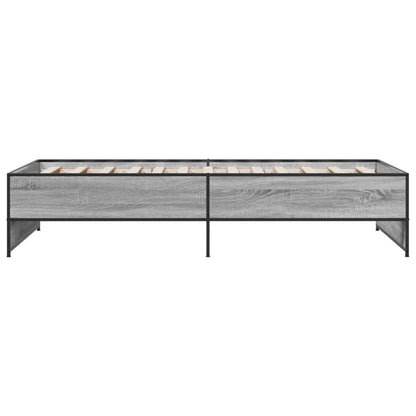 Bed Frame without Mattress Grey Sonoma 100x200 cm