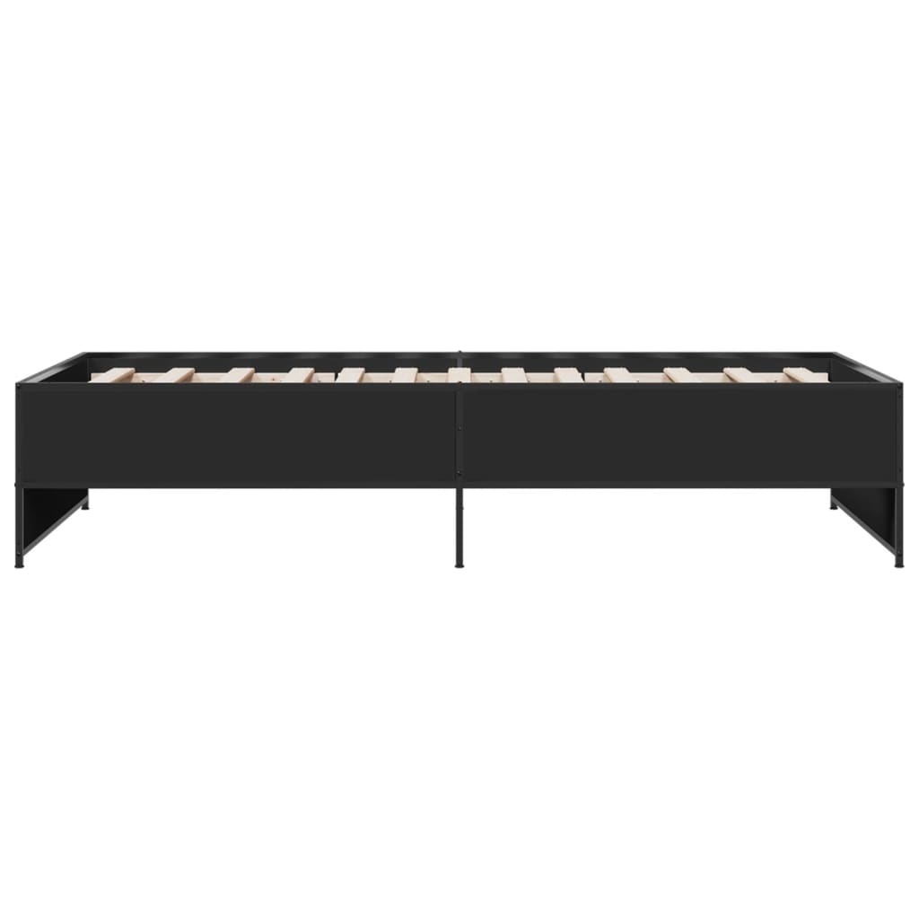 Bed Frame without Mattress Black 90x200 cm