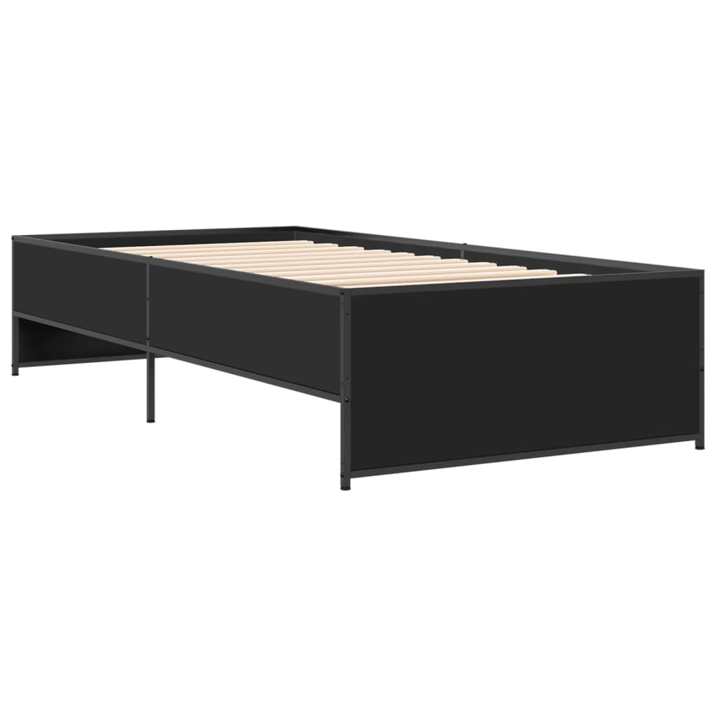 Bed Frame without Mattress Black 90x200 cm