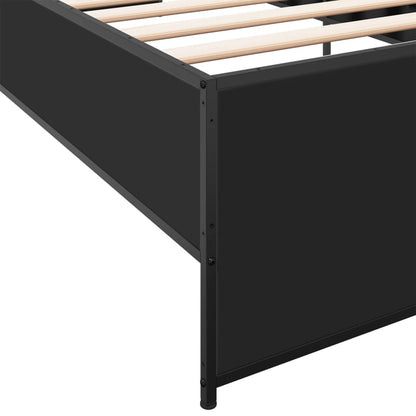 Bed Frame without Mattress Black 90x200 cm