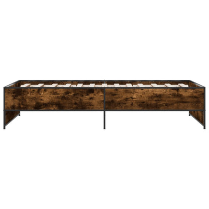 Bed Frame without Mattress Smoked Oak 90x200 cm