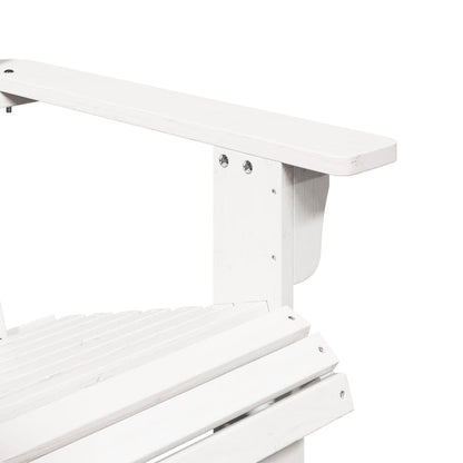 Adirondack Chair White 69x85x90.5 cm Solid Wood Fir