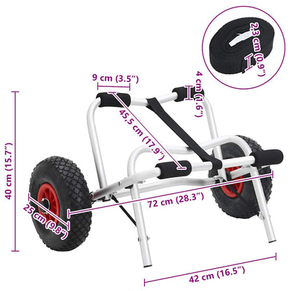 Kayak Trolley Foldable 45 kg Aluminium