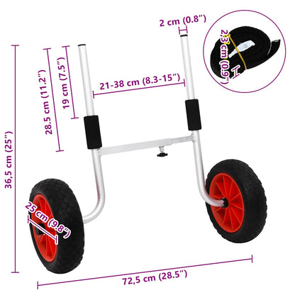 Kayak Trolley Detachable 100 kg Aluminium
