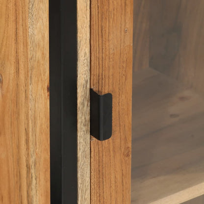 Bathroom Cabinet 40x27x190 cm Iron and Solid Wood Acacia