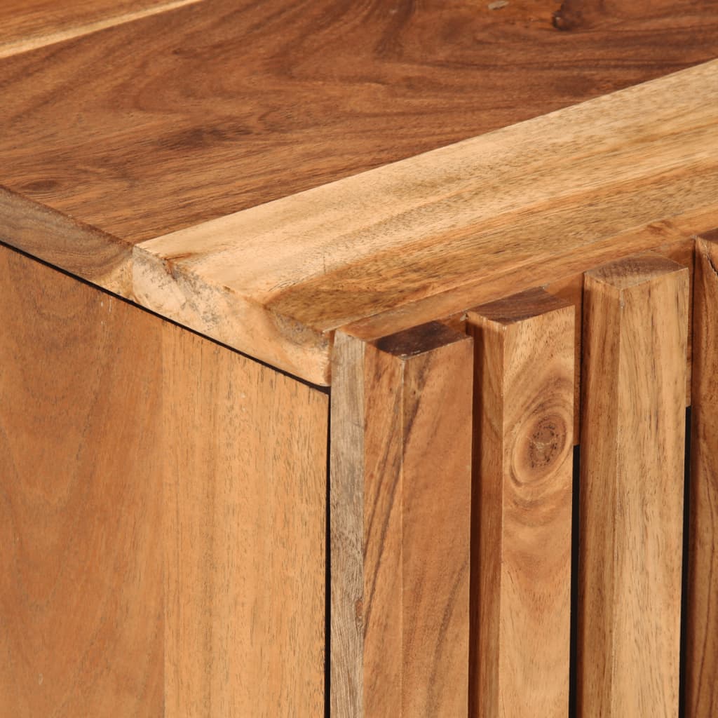 2 Piece Bathroom Furniture Set Solid Wood Acacia