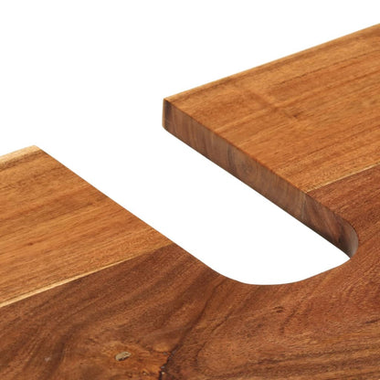 2 Piece Bathroom Furniture Set Solid Wood Acacia